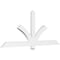 Ekena Millwork Redmond Architectural Grade PVC Gable Bracket, 72"W x 30"H x 2"D x 4"F, 10/12 Pitch GBP072X30X0204RED00 - alternate 1